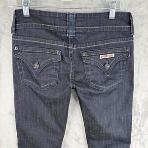 Hudson Low Rise Bootcut Womens 27 (Fits 28x34) Dark Wash Flap Pocket Made in USA